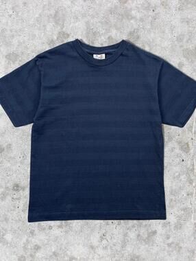 Minimalistic Textured Heavyweight Navy T-Shirt